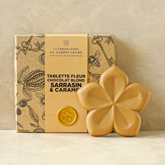 Tablette Fleur Praliné Sarrasin - Caramel & Chocolat Dulcey
