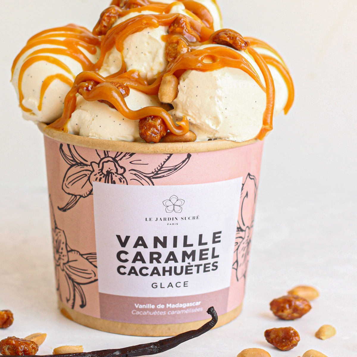 Glace Vanille Caramel & Cacahuète
